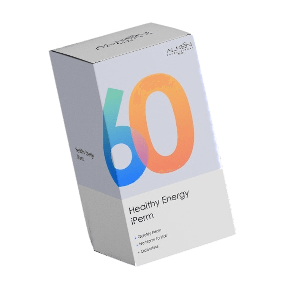 Alken Healthy Energy iPerm box, white with a large blue and orange 60 on the front
