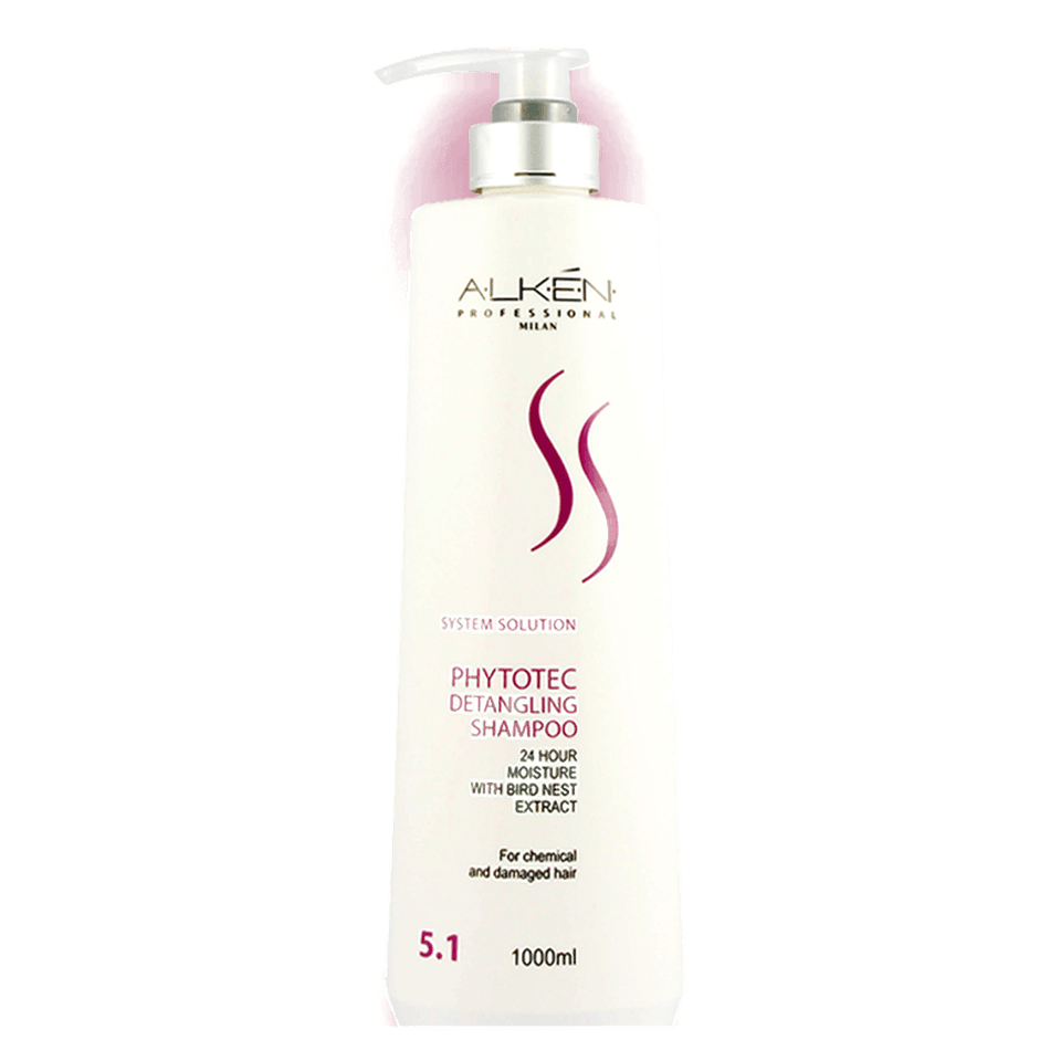 Alken System Solution 5.1 Phytotec Detangling Shampoo in a white 1000ml pump bottle